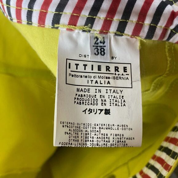 Versace Jeans Couture Ittierre 2000's Tulip Hem Yellow Mini Skirt Size 24/38 - Picture 4 of 7
